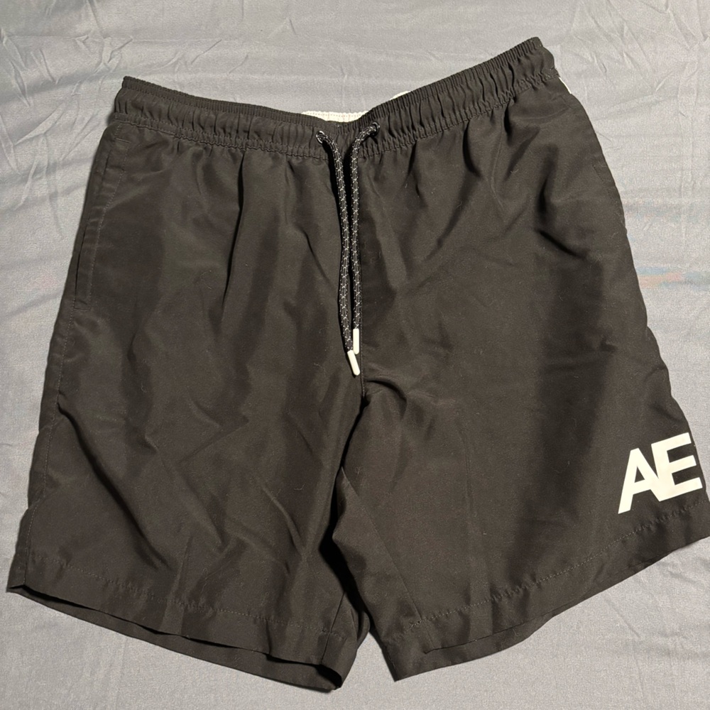 American Eagle Outfitters Black and White Swim Shorts